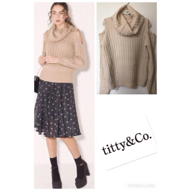 titty&co(ティティアンドコー)のtitty&Co.オープンショルダーニット💗 レディースのトップス(ニット/セーター)の商品写真