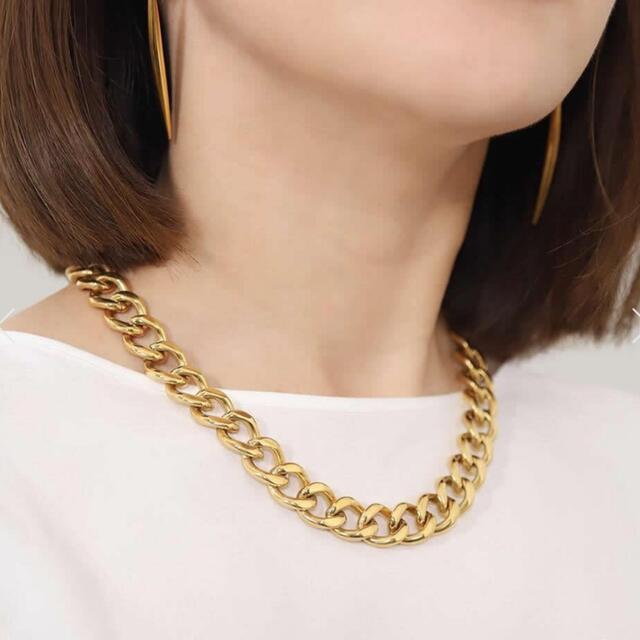 LARICA Wide Chain Necklace ゴールド