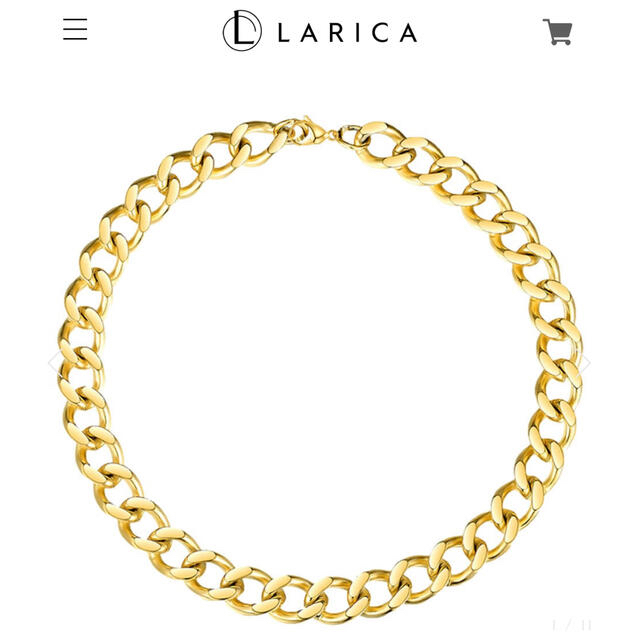 Philippe Audibert(フィリップオーディベール)のLARICA Wide Chain Necklace ゴールド レディースのアクセサリー(ネックレス)の商品写真