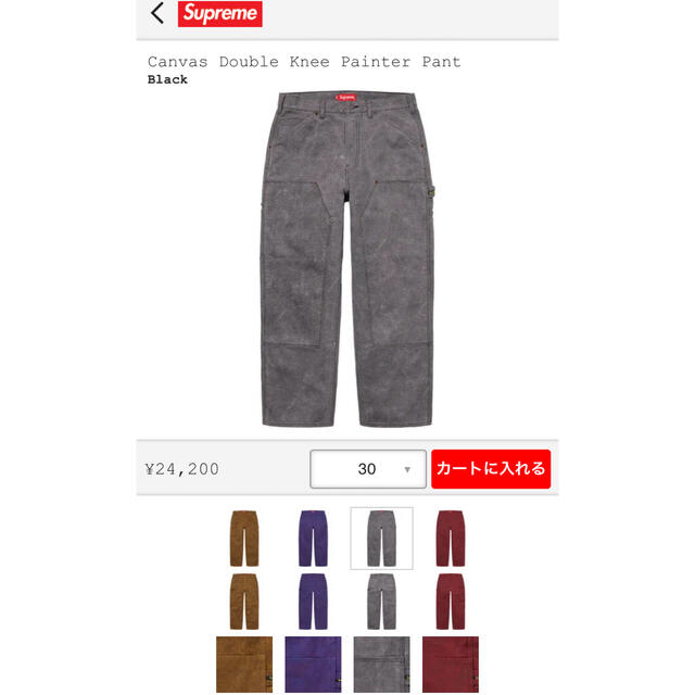 Supreme Double knee canvas painter pants