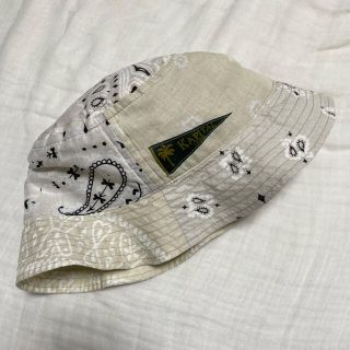 キャピタル(KAPITAL)のkapital バンダナパッチワークpt　バケットHAT ホワイト(ハット)