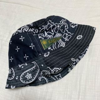 キャピタル(KAPITAL)のkapital バンダナパッチワークpt　バケットHAT ブラック(ハット)