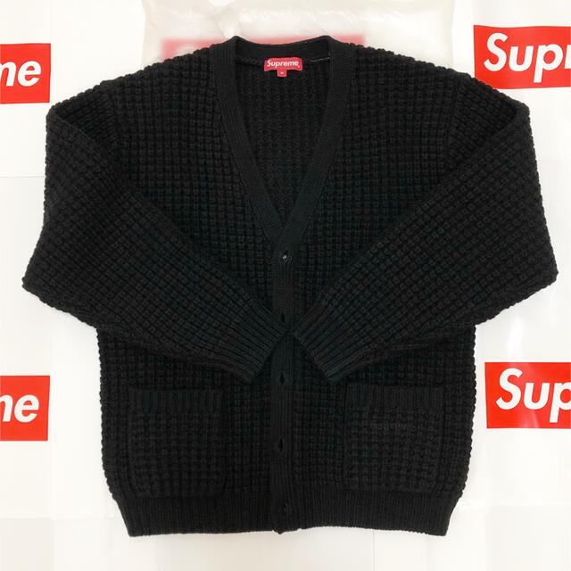 waffle knit cardigan