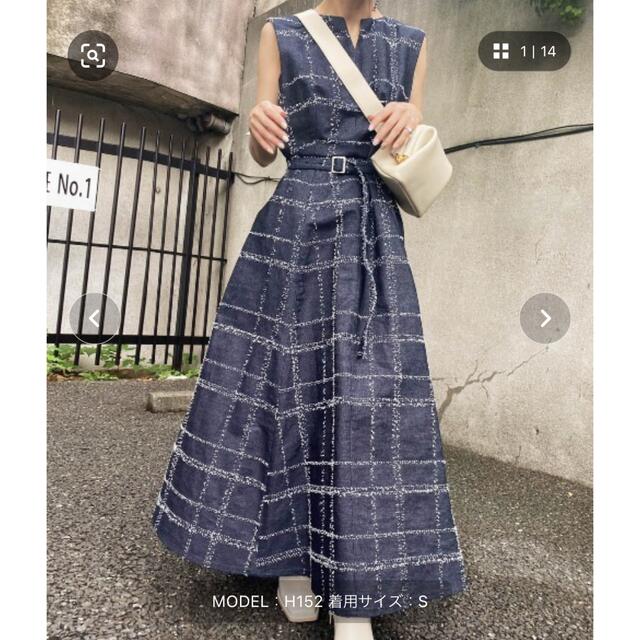 レディースNEEDLE CHECK DRESS