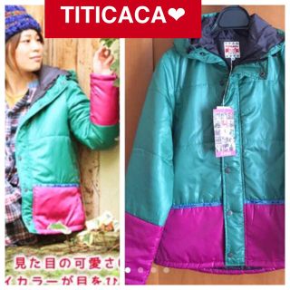 チチカカ(titicaca)のぱら様専用♡新品♡定価9246 TITICACA♡バイカラージャケット♡中綿入♡(ダウンジャケット)