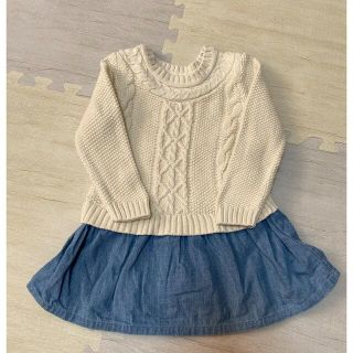 ベビーギャップ(babyGAP)のbaby GAP ケーブルニットワンピース　95(ワンピース)