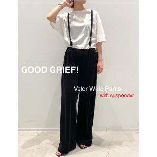 アパルトモンドゥーズィエムクラス(L'Appartement DEUXIEME CLASSE)のGOOD GRIEF！グッドグリーフVelor Wide Pant Suspen(カジュアルパンツ)