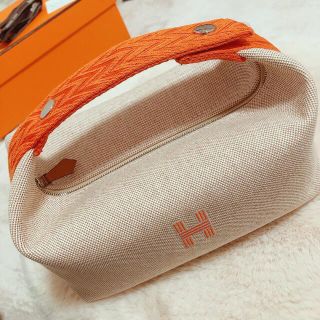 エルメス(Hermes)の新品　未使用　エルメス　ブリッドアブラック　ベージュ　オレンジ　PM(ハンドバッグ)