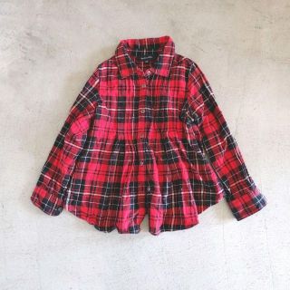 ラルフローレン(Ralph Lauren)のラルフローレン　キッズ　女の子　フリルネルシャツ　120cm(ブラウス)