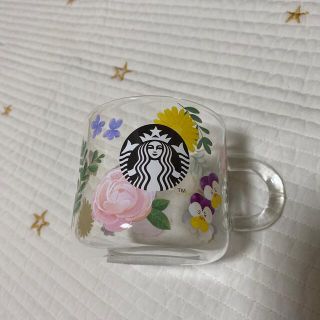 スターバックス　耐熱グラスマグフローラル