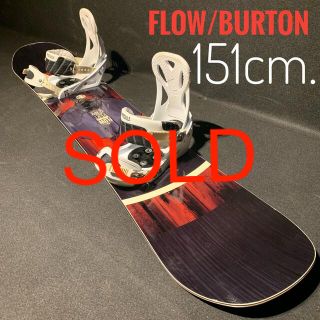 バートン(BURTON)のFLOW/BURTON 151cm. 2点セット(ボード)