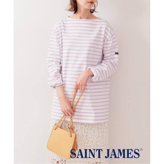 IENA〈SAINT JAMES〉ボーダーカットソー　パープル