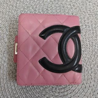 シャネル(CHANEL)のシャネルカンボンラインピンク色コンパクト財布正規品　専用です。(財布)