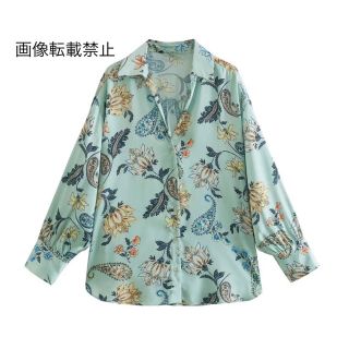 ザラ(ZARA)の🧥2月新作👠7411◆vintage レトロ 花柄 シャツ ブラウス(シャツ/ブラウス(長袖/七分))