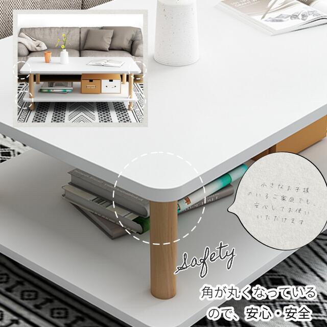 収納棚付きセンターテーブル♡ローテーブル♡北欧風♡白♡デスクワークにも◎の通販 by まりりんのお店♡まもなく全商品値上げ(><)|ラクマ 収納棚付きセンターテーブル♡ローテーブル♡北欧風♡白♡デスクワークにも◎の通販 by まりりんのお店♡まもなく全商品値上げ(><)|ラクマ