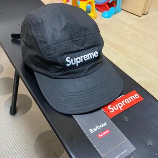 シュプリーム(Supreme)のsupreme barbour waxed cotton cap black(キャップ)