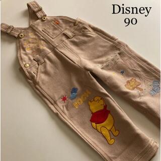 ディズニー(Disney)のディズニー　くまのプーさん　オーバーオール　パンツ　90 サロペット(パンツ/スパッツ)