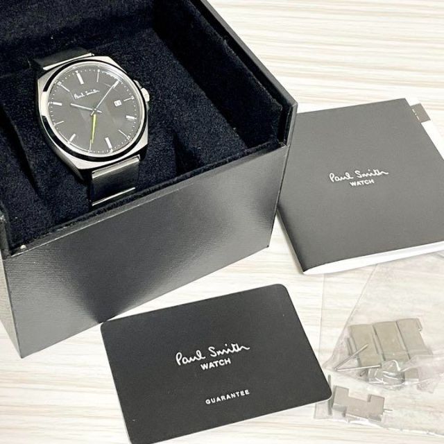 Paul Smith(ポールスミス)の448 ポールスミス時計　メンズ腕時計　箱付き　ブラック　デイト入り　人気 メンズの時計(腕時計(アナログ))の商品写真