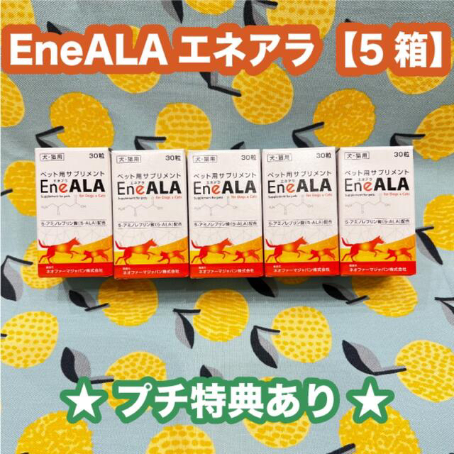 エネアラ　犬猫用　30粒　5箱〈おまけ付き〉