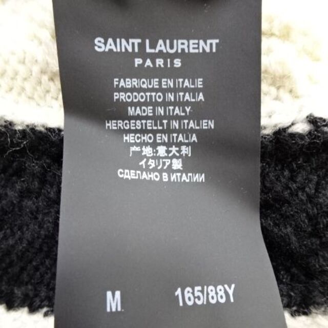 Saint Laurent(サンローラン)の【新品未使用】Saint LaurentサンローランケーブルニットM黒白 レディースのトップス(ニット/セーター)の商品写真