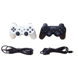 プレイステーション3(PlayStation3)の☆美品☆ PS3 dualshock3 純正 コントローラー ブラック ホワイト(その他)