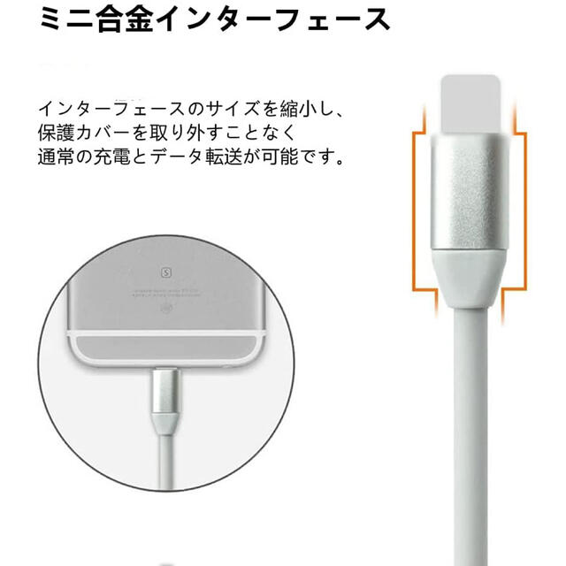 《新品未使用》ligtning 延長コードセット(1m+50cm)iOS13対応 スマホ/家電/カメラのスマホアクセサリー(その他)の商品写真