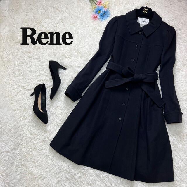 René - 極美品♡カシミヤ混♡Rene ルネ Aライン フレアスカート ロングコート