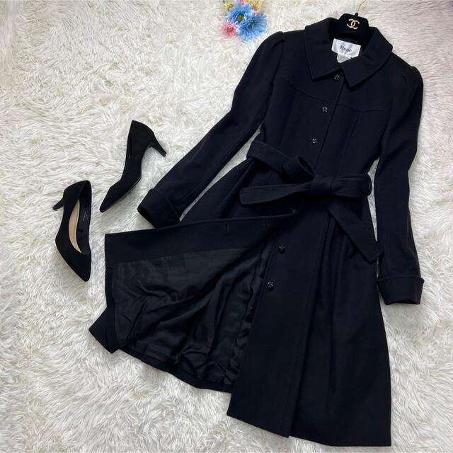 極美品♡カシミヤ混♡Rene ルネ Aライン フレアスカート ロングコート-