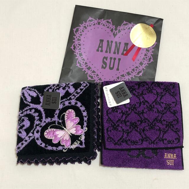 ANNA SUI(アナスイ)のアナスイ　ハンドタオル　ポケットハンカチ　新品 レディースのファッション小物(ハンカチ)の商品写真