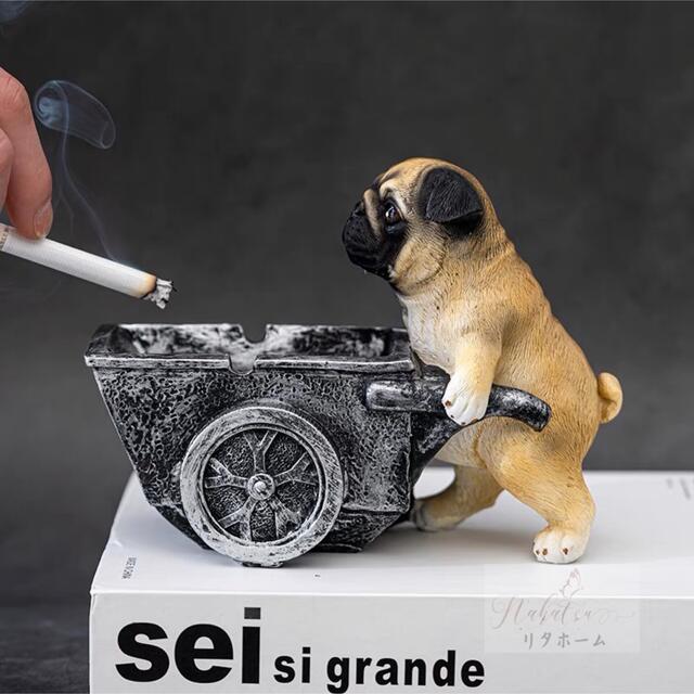 犬型 灰皿 陶器製 イヌ サングラス小物入れ パグ雑貨 の通販 by Ritahome｜ラクマ
