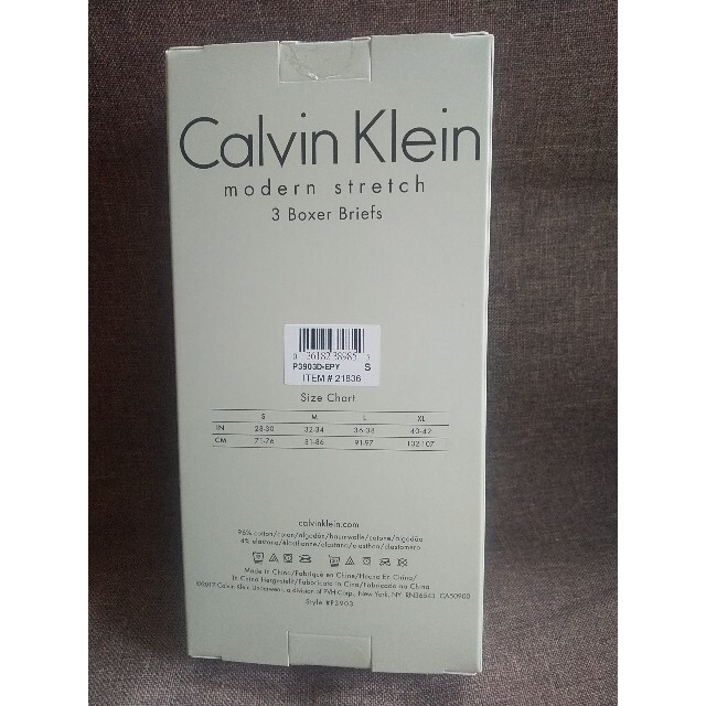 Calvin Klein(カルバンクライン)のS ブラック 3枚 カルバンクライン ボクサーパンツ メンズのメンズ その他(その他)の商品写真