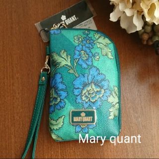 マリークワント(MARY QUANT)の新品 マリークワント ランダムフラワー マルチポーチ グリーン 3850円(ポーチ)