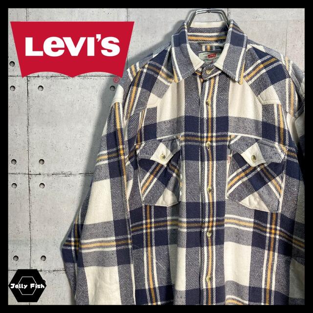 Levi's(リーバイス)の【希少カラー】Levi's/リーバイス コットン ヘビーネル チェック 古着 メンズのトップス(シャツ)の商品写真