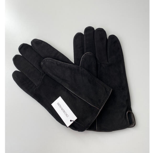 Calvin Klein(カルバンクライン)のカルバンクライン メンズ 手袋 ブラック スエード 二枚仕立て 未使用 メンズのファッション小物(手袋)の商品写真