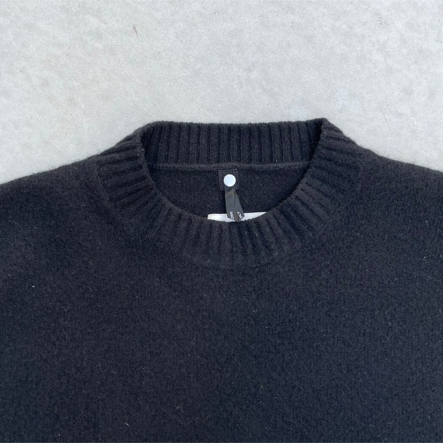 oamc logo wool black Knit