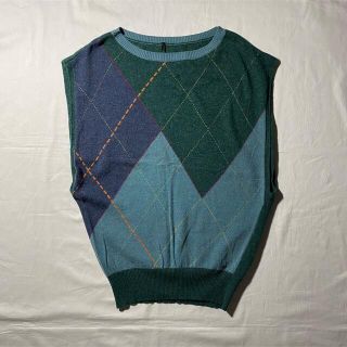 ベネトン(BENETTON)の90s BENETTON アーガイル ベスト ウール ヴィンテージ(ベスト)