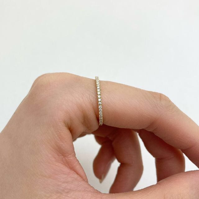 新品 フルエタニティ ダイヤ リング 0.32ct K18 レディースのアクセサリー(リング(指輪))の商品写真