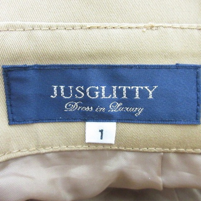 JUSGLITTY(ジャスグリッティー)のジャスグリッティー スカート タイト ミモレ丈 ベルト 薄手 無地 1 ベージュ レディースのスカート(ロングスカート)の商品写真