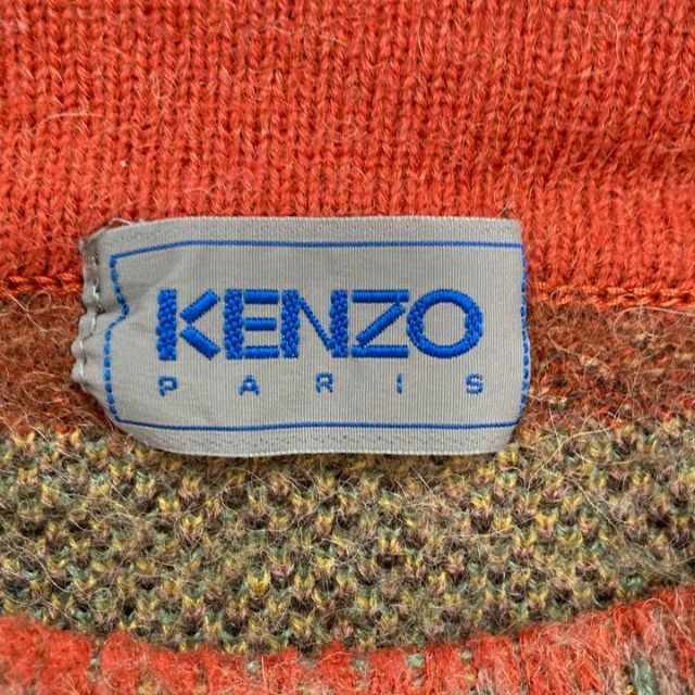 KENZO(ケンゾー)の【入手困難】90s KENZO ケンゾー　アルパカ　ニット 幾何学模様　ウール メンズのトップス(ニット/セーター)の商品写真