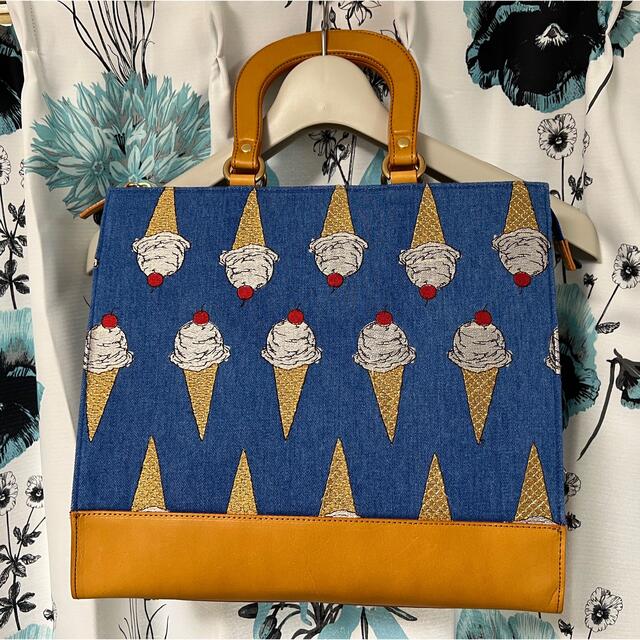 フランシュリッペ ガーデニング刺繍ひらひらBAG