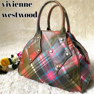 ヴィヴィアンウエストウッド(Vivienne Westwood)の【良品】ヴィヴィアンウエストウッド ヤスミン ハンドバッグ チェック PVC(ハンドバッグ)