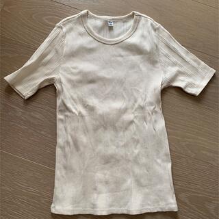 ユニクロ(UNIQLO)のユニクロ　リブトップス　半袖(Tシャツ(半袖/袖なし))