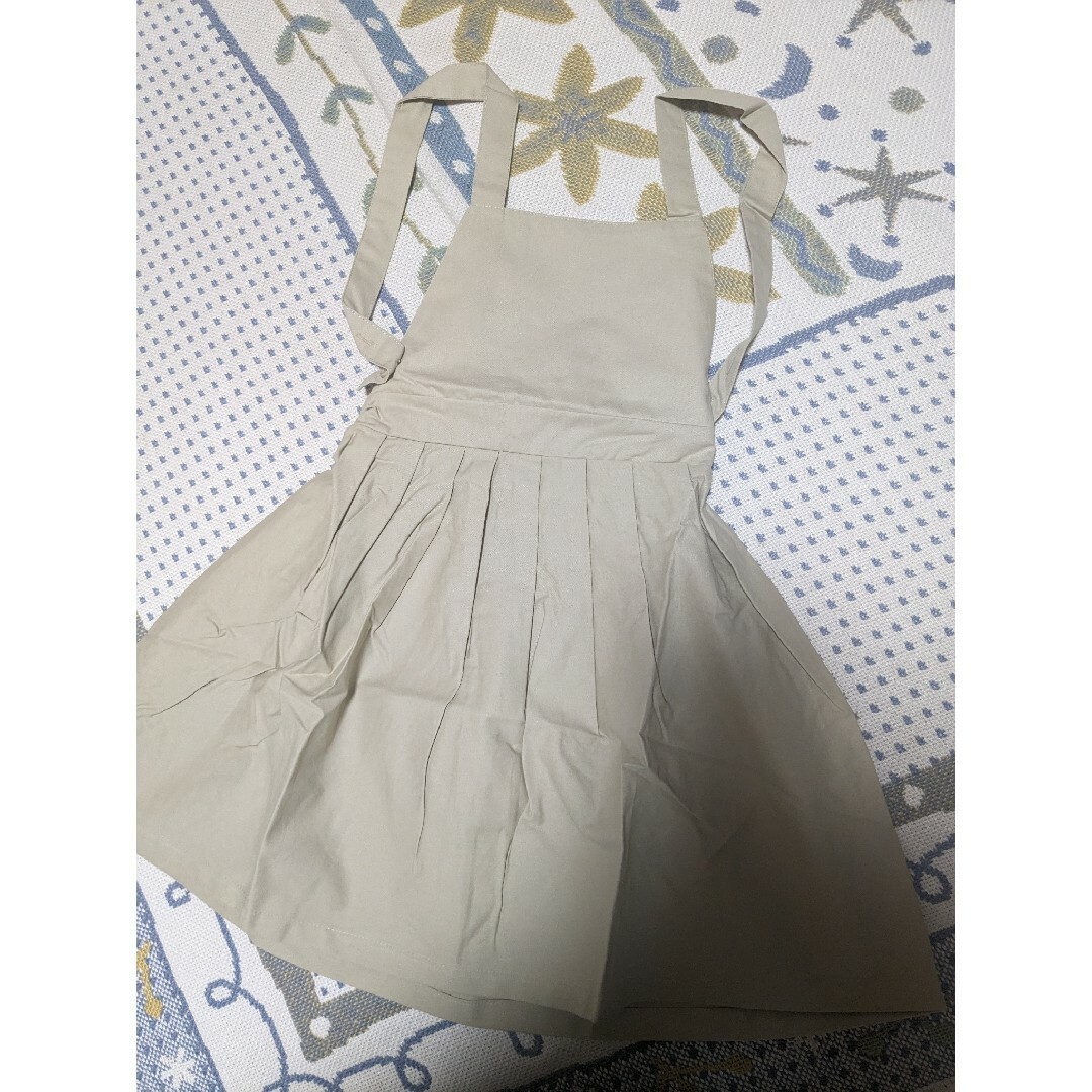 韓国子供服　シンプル　ジャンパースカート　ワンピース　べージュ90 キッズ/ベビー/マタニティのキッズ服女の子用(90cm~)(ワンピース)の商品写真