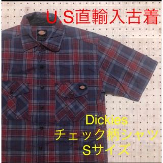 ディッキーズ(Dickies)のU.S-7  アメリカ古着　Dickes チェック柄シャツ Sサイズ(シャツ)