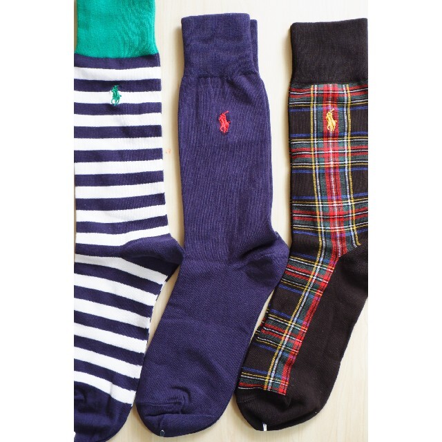 POLOポロラルフローレンの上品でおしゃれなメンズソックス【3足セット】【新品】 POLOポロラルフローレン/ おしゃれなメンズソックス