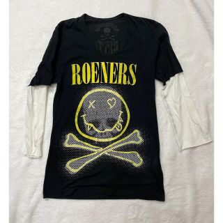 ロエン(Roen)のROEN 7分袖　Tシャツ　　Uネック　ロエン　ドクロ　レイヤード風　(Tシャツ/カットソー(七分/長袖))