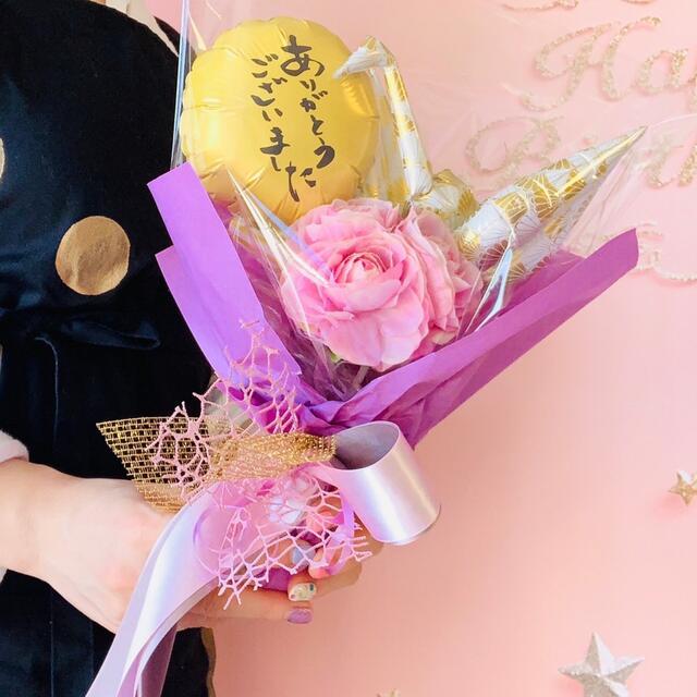 ORIZURUに込めたキモチ～お花とバルーンのブーケ～　鶴　バルーン　菊　和柄 ハンドメイドのパーティー(その他)の商品写真
