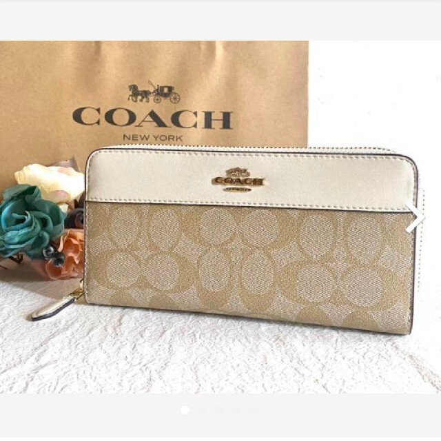 COACH コーチ 長財布 ✨ホワイト シグネチャー