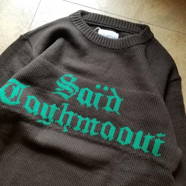 【保証書付】 Black Weirdos Jacquard Letter Sweater ニット/セーター