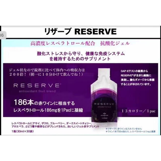 お買得????ジュネス　リザーブ４箱　レスベラトロール高配合